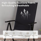 3-Piece Metal Patio Dining Set, 1 Square Table and 2 Folding Sling Chairs - N/A