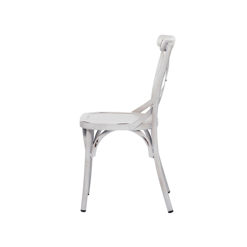 Iron Farmhouse Outdoor Dining Chair (Set of 2) - 22 x 19 x 35