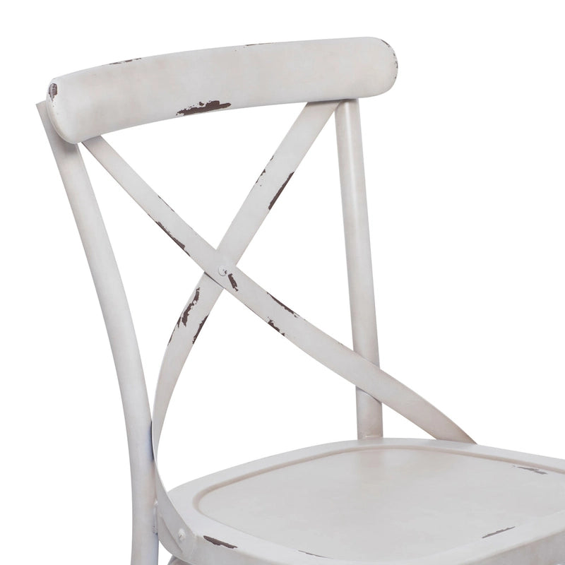 Iron Farmhouse Outdoor Dining Chair (Set of 2) - 22 x 19 x 35