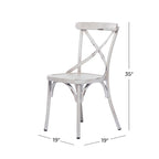 Iron Farmhouse Outdoor Dining Chair (Set of 2) - 22 x 19 x 35