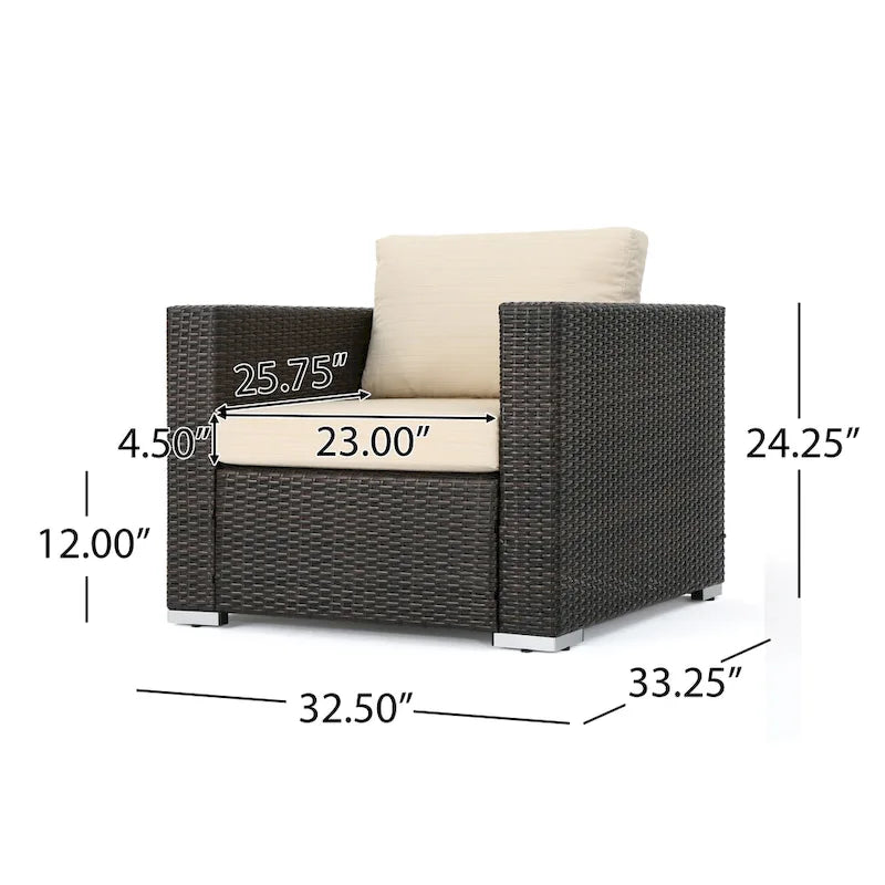 Santa Rosa Wicker Outdoor Club Chair by Christopher Knight Home