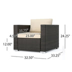 Santa Rosa Wicker Outdoor Club Chair by Christopher Knight Home