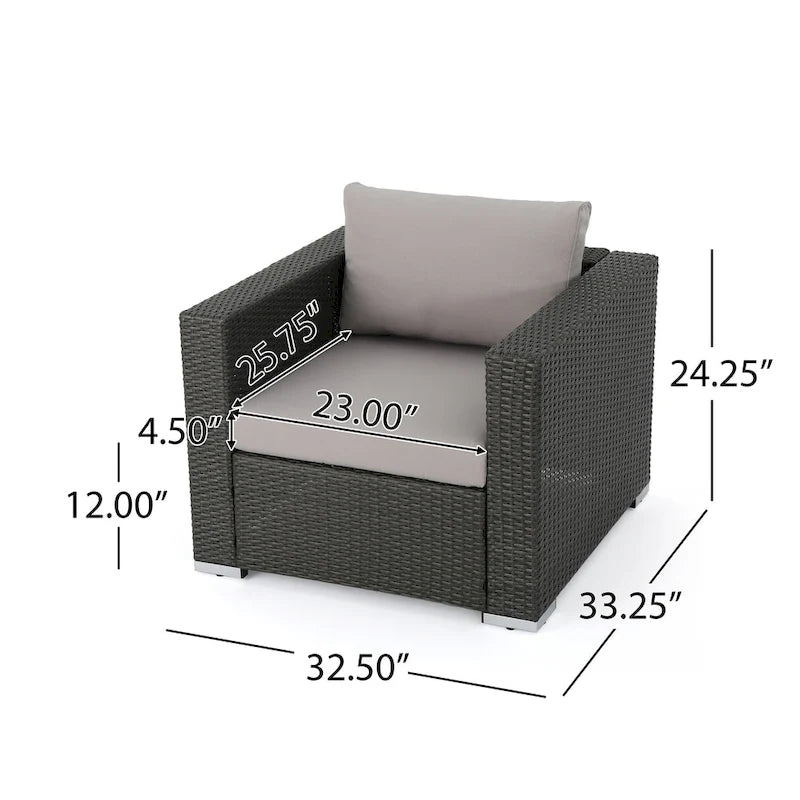 Santa Rosa Wicker Outdoor Club Chair by Christopher Knight Home