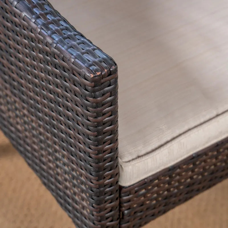 Damas Outdoor 5 Piece Wood and Wicker Dining Set by Christopher Knight Home