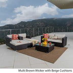 Santa Rosa Outdoor 7-piece Wicker Sectional Sofa Set with Cushions by Christopher Knight Home