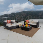 Santa Rosa Outdoor 7-piece Wicker Sectional Sofa Set with Cushions by Christopher Knight Home