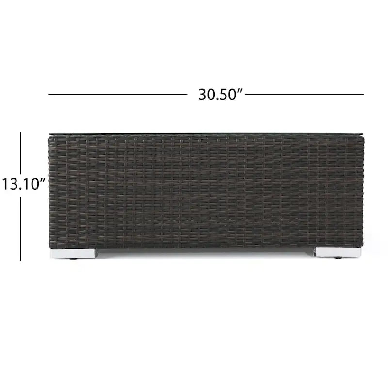 Santa Rosa Outdoor 7-piece Wicker Sectional Sofa Set with Cushions by Christopher Knight Home