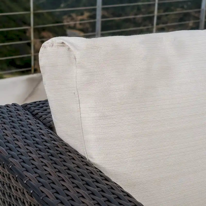 Santa Rosa Outdoor 7-piece Wicker Sectional Sofa Set with Cushions by Christopher Knight Home