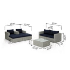 Santa Rosa Outdoor 7-piece Wicker Sectional Sofa Set with Cushions by Christopher Knight Home