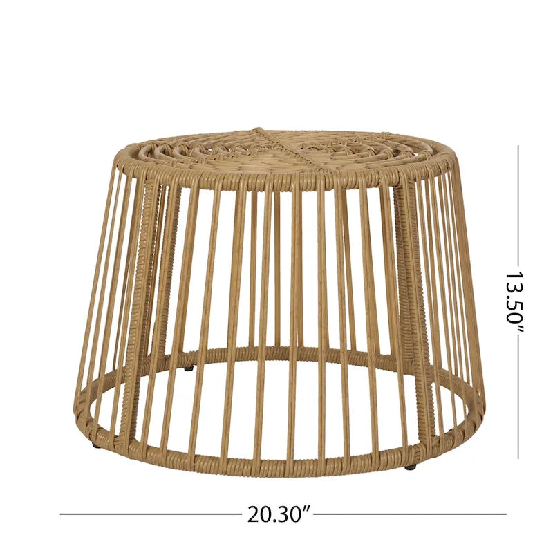 Caryl Outdoor Wicker Side Table by Christopher Knight Home