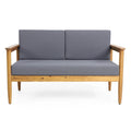 Magnolia Outdoor Acacia Wood Loveseat by Christopher Knight Home - 52.75     W x 27.00     D x 25.50     H