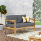 Magnolia Outdoor Acacia Wood Loveseat by Christopher Knight Home - 52.75     W x 27.00     D x 25.50     H