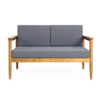 Magnolia Outdoor Acacia Wood Loveseat by Christopher Knight Home - 52.75     W x 27.00     D x 25.50     H