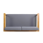 Magnolia Outdoor Acacia Wood Loveseat by Christopher Knight Home - 52.75     W x 27.00     D x 25.50     H