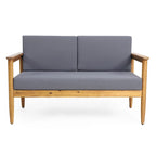 Magnolia Outdoor Acacia Wood Loveseat by Christopher Knight Home - 52.75     W x 27.00     D x 25.50     H