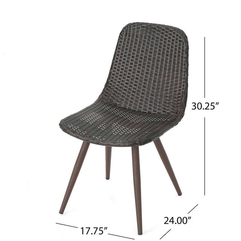 Gila Outdoor Wicker Dining Chair (Set of 4) by Christopher Knight Home