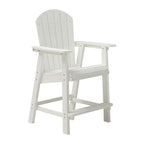 White Outdoor Patio Bar Chairs (Set of 2)