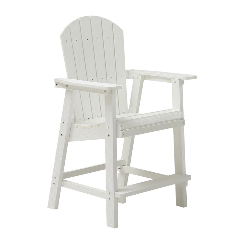 White Outdoor Patio Bar Chairs (Set of 2)