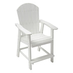 White Outdoor Patio Bar Chairs (Set of 2)