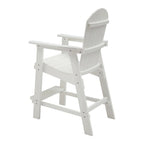 White Outdoor Patio Bar Chairs (Set of 2)