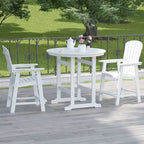 White Outdoor Patio Bar Chairs (Set of 2)