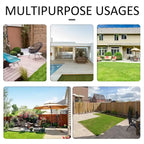 Outsunny 6 PCS Outdoor Patio Dining Table Sets All Weather PE Rattan Sofa Chair Furniture set Indoor Outdoor with Cushions