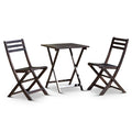 DTY Outdoor Living Twin Lakes 3-Piece Eucalyptus Bistro Set, Square, Natural Oil