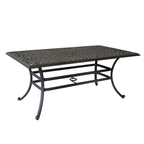 Torino Aluminum 7 Piece Rectangular Dining Set with 6 Arm Chairs - N/A