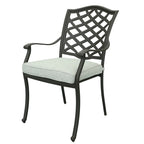 Torino Aluminum 7 Piece Rectangular Dining Set with 6 Arm Chairs - N/A