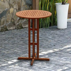 Ibiza 4-Piece Outdoor Bar Table Set Patio Dining Set Eucalyptus Wood Furniture