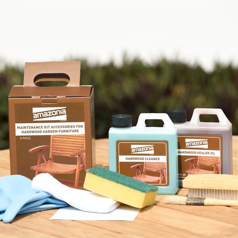 Ibiza 4-Piece Outdoor Bar Table Set Patio Dining Set Eucalyptus Wood Furniture