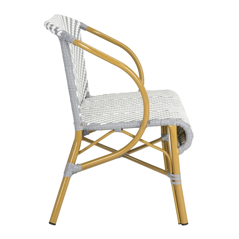 SAFAVIEH Skyla Herringbone Rattan Settee - 38.5     W x 24.5     D x 33.5     H - 39Wx25Dx34H