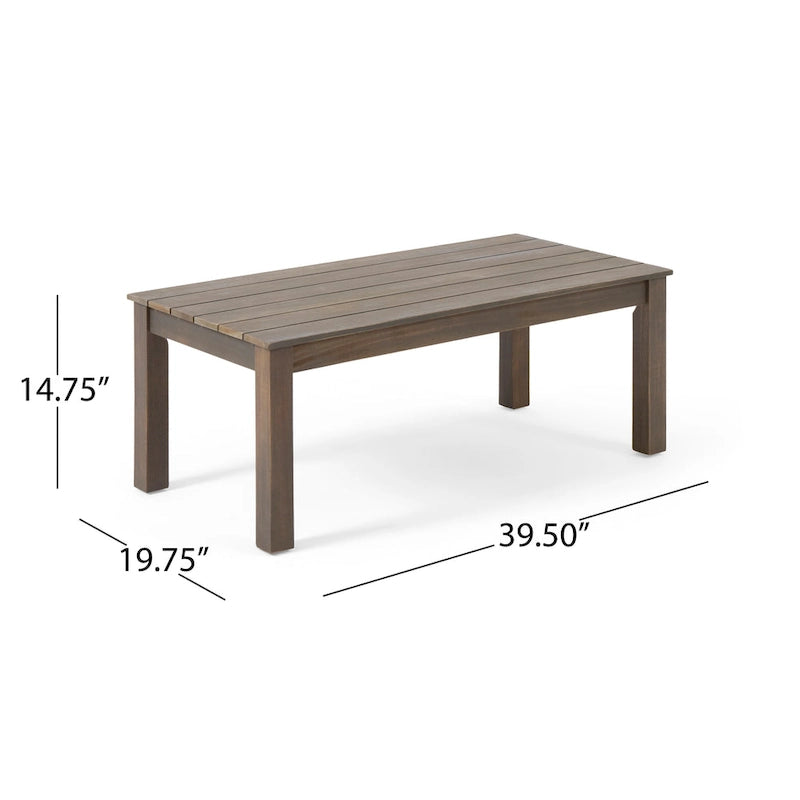 Temecula Outdoor Acacia Wood 4-Seater Chat Set by Christopher Knight Home