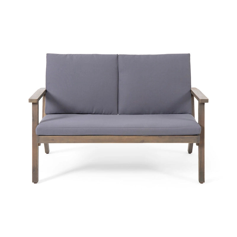 Temecula Outdoor Acacia Wood 4-Seater Chat Set by Christopher Knight Home