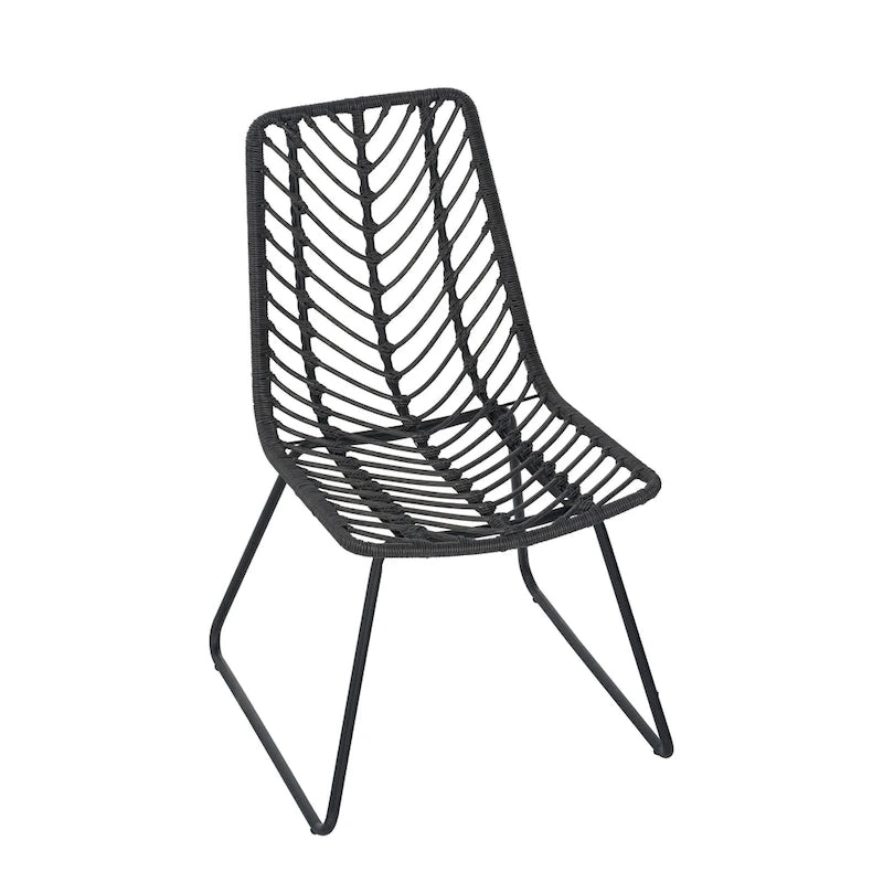 Berrien Outdoor Wicker Outdoor Chairs with Cushion by Christopher Knight Home