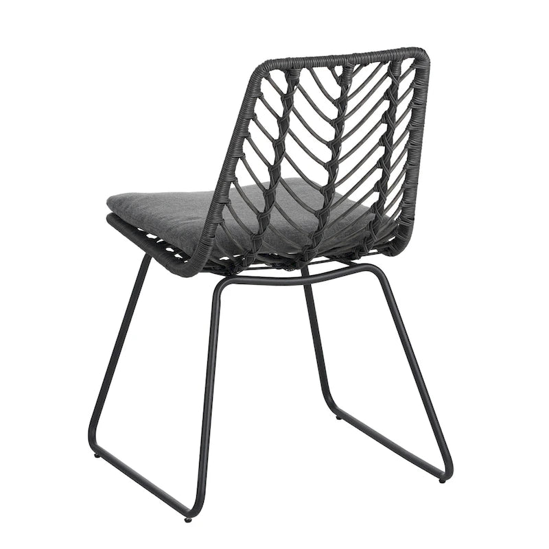 Berrien Outdoor Wicker Outdoor Chairs with Cushion by Christopher Knight Home