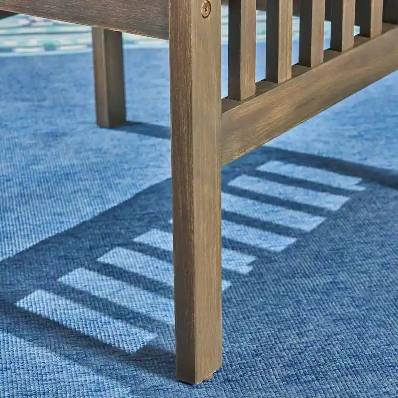 Casa Outdoor 2-Seater 28     Round Acacia Wood Bistro Set with X-Legs by Christopher Knight Home - N/A