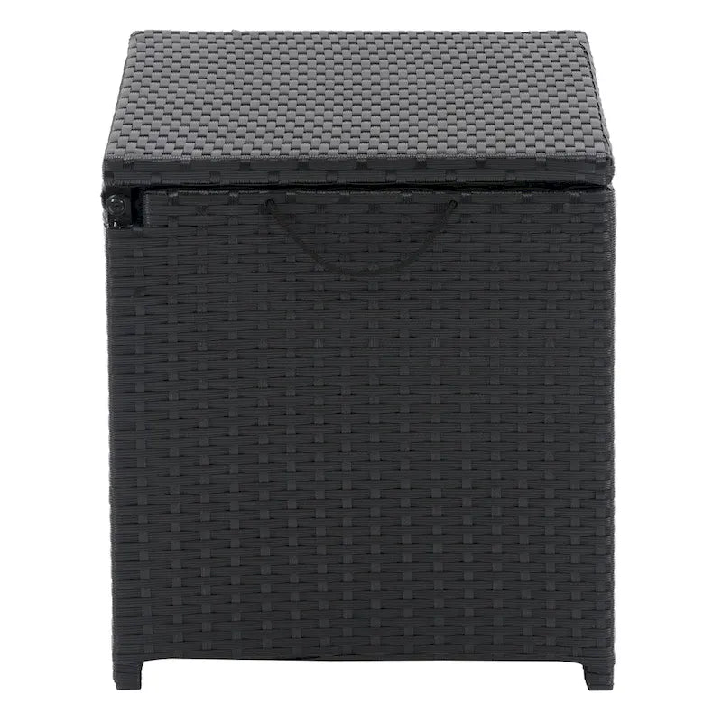 CorLiving Parksville Black Rattan Insulated Cooler Table