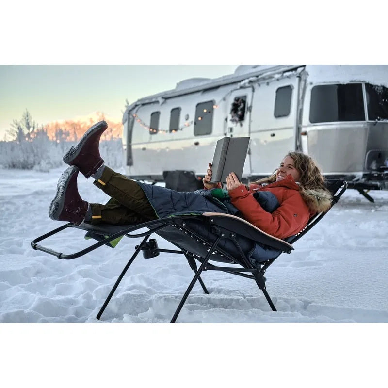 TravelChair Lounge Lizard Black Folding Recliner Chair