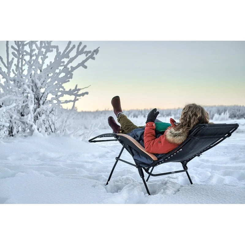 TravelChair Lounge Lizard Black Folding Recliner Chair