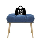 Outdoor Egg Chair with Ottoman with Stand and Cushion