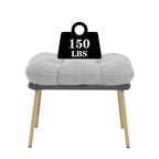 Outdoor Egg Chair with Ottoman with Stand and Cushion