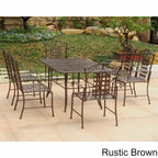 Mandalay 7-Piece Iron Rectangular Dining Set