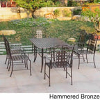 Mandalay 7-Piece Iron Rectangular Dining Set