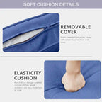 Gymojoy 5 Piece Patio 3-Seat Sofa With Rocking Chair and Ottoman with Cushion