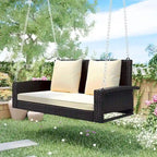 Wicker Hanging Porch Swing