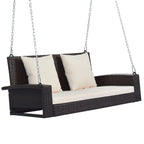Wicker Hanging Porch Swing