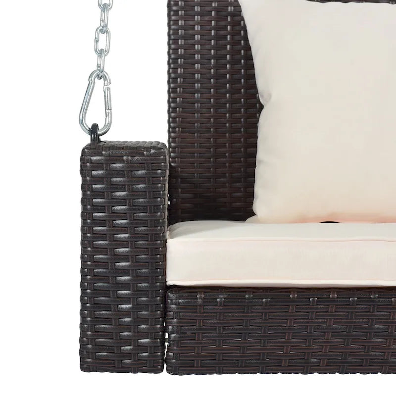 Wicker Hanging Porch Swing