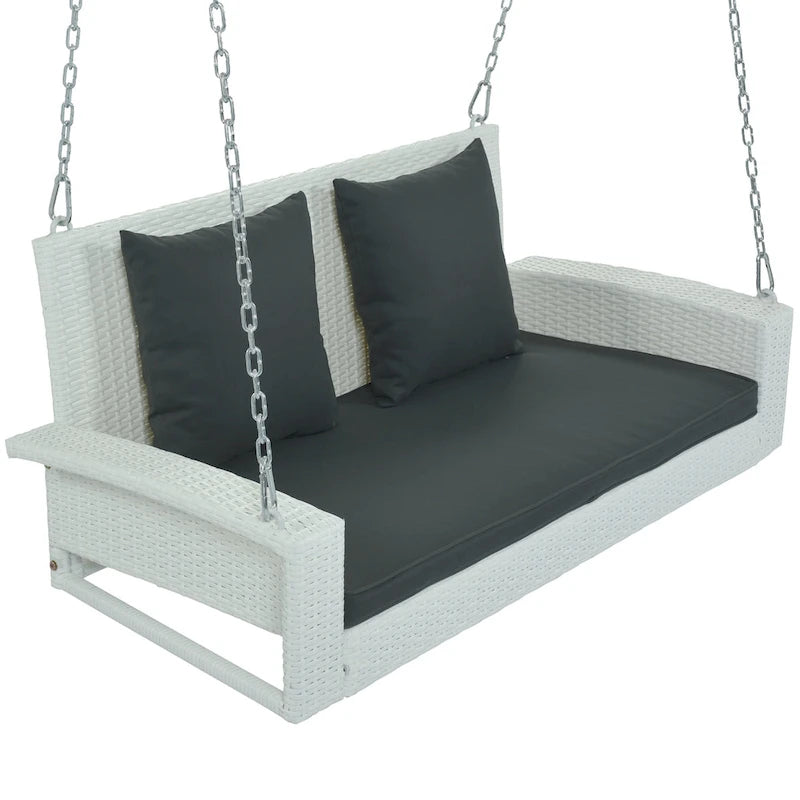Wicker Hanging Porch Swing