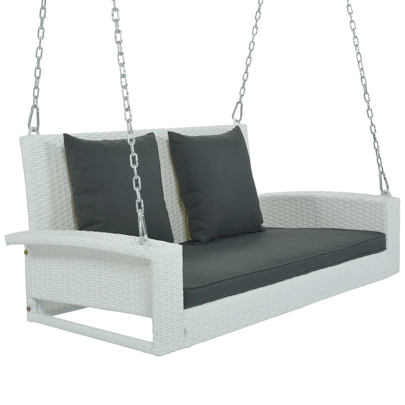 Wicker Hanging Porch Swing